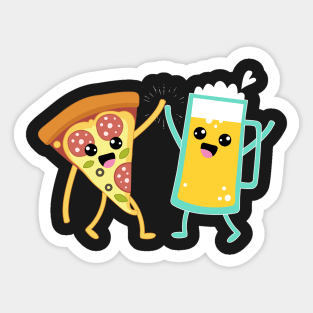 Pizza And Beer Sticker